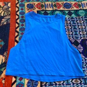 Lululemon Cut Back Crop Tank Wild Bluebell 4